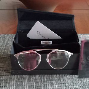 Christian Dior Silver Framed Glasses / Non-Prescription / NWOT